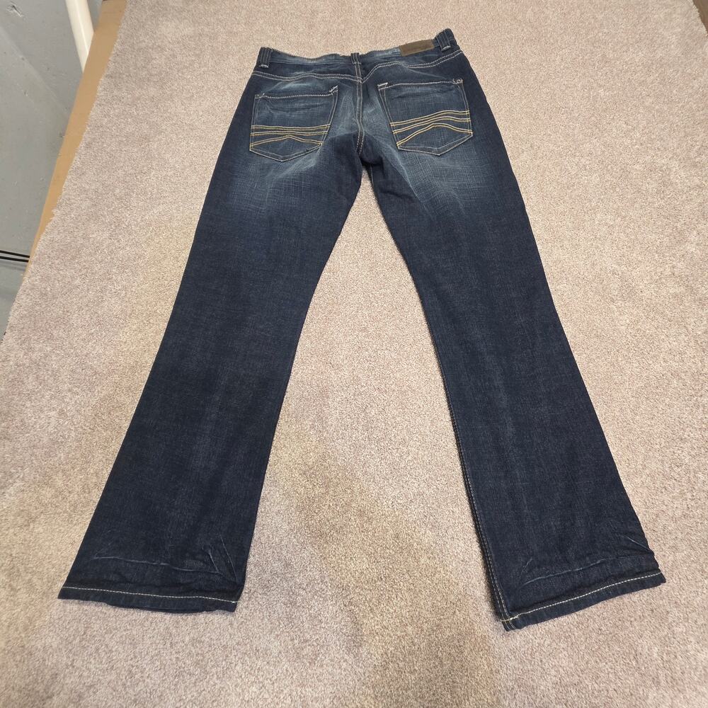 Indie Sleaze Express Loose Low Rise Boot Cut Jeans Mens 32x31 Blake indigo Y2K